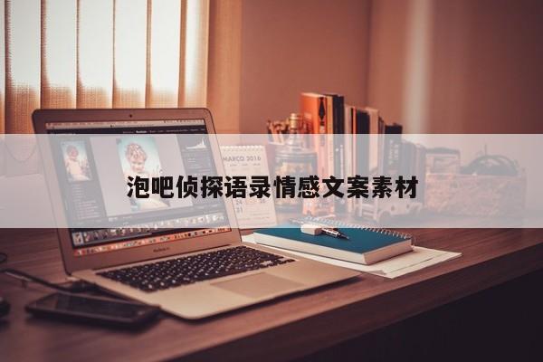 泡吧侦探语录情感文案素材