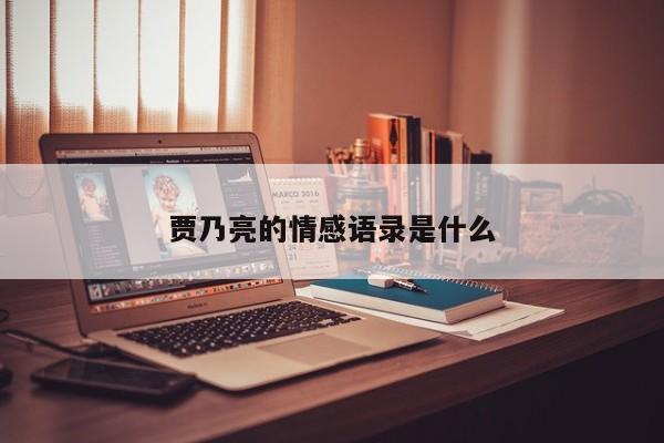 贾乃亮的情感语录是什么