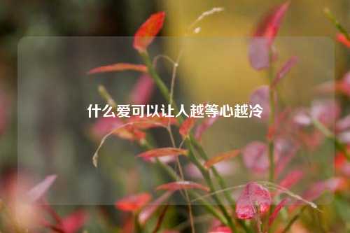 什么爱可以让人越等心越冷-第1张图片-情感百科_恋爱技巧_男女网恋_恋爱攻略_婚姻资讯_婚内出轨_情感百科之家 什么爱可以让人越等心越冷-第1张图片-情感百科_恋爱技巧_男女网恋_恋爱攻略_婚姻资讯_婚内出轨_情感百科之家